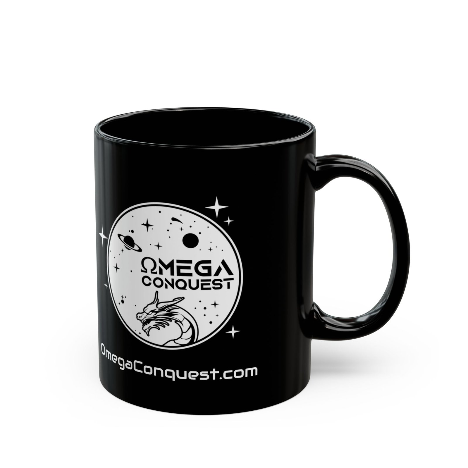 Omega Conquest Black Mug - 11oz - Image 3