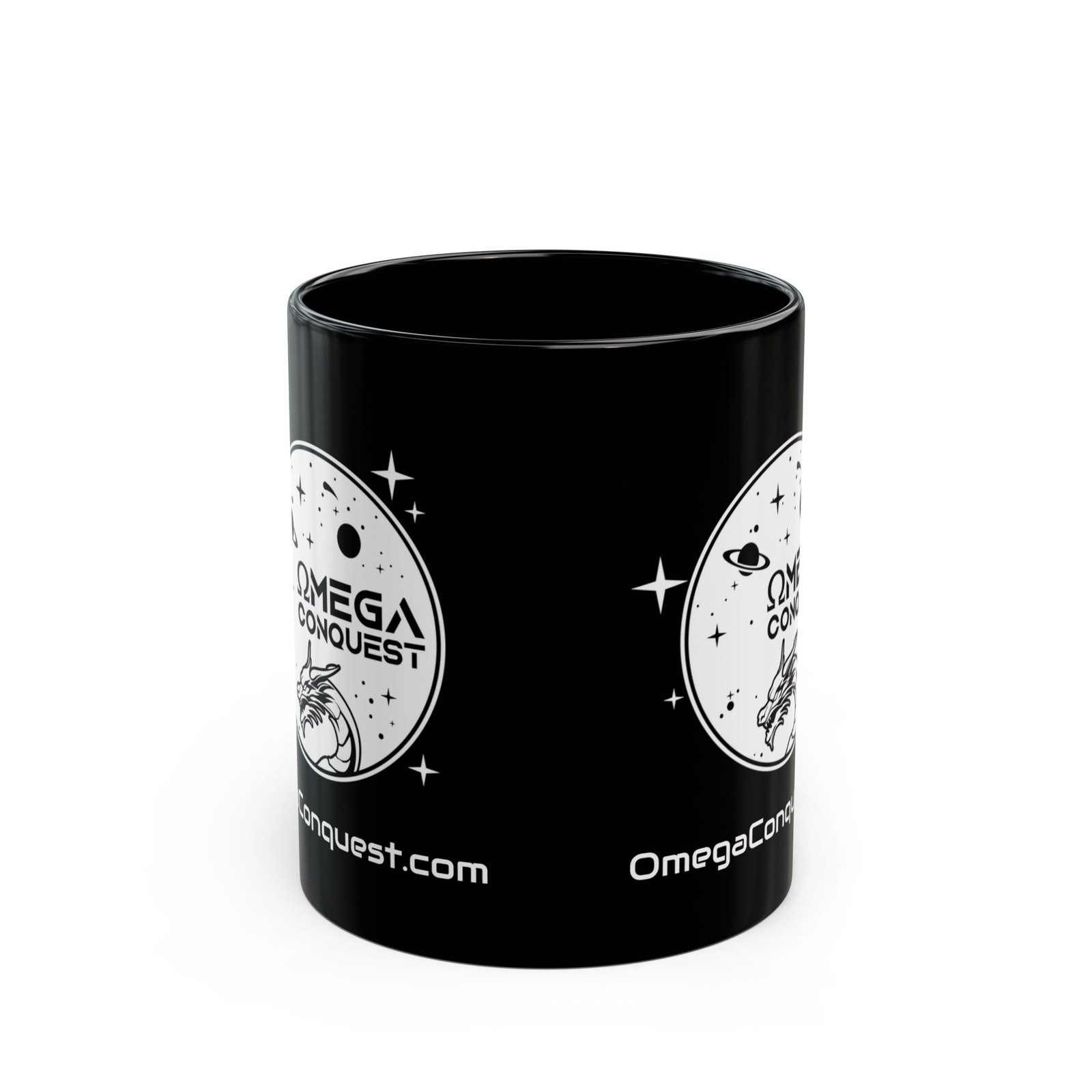 Omega Conquest Black Mug - 11oz - Image 2