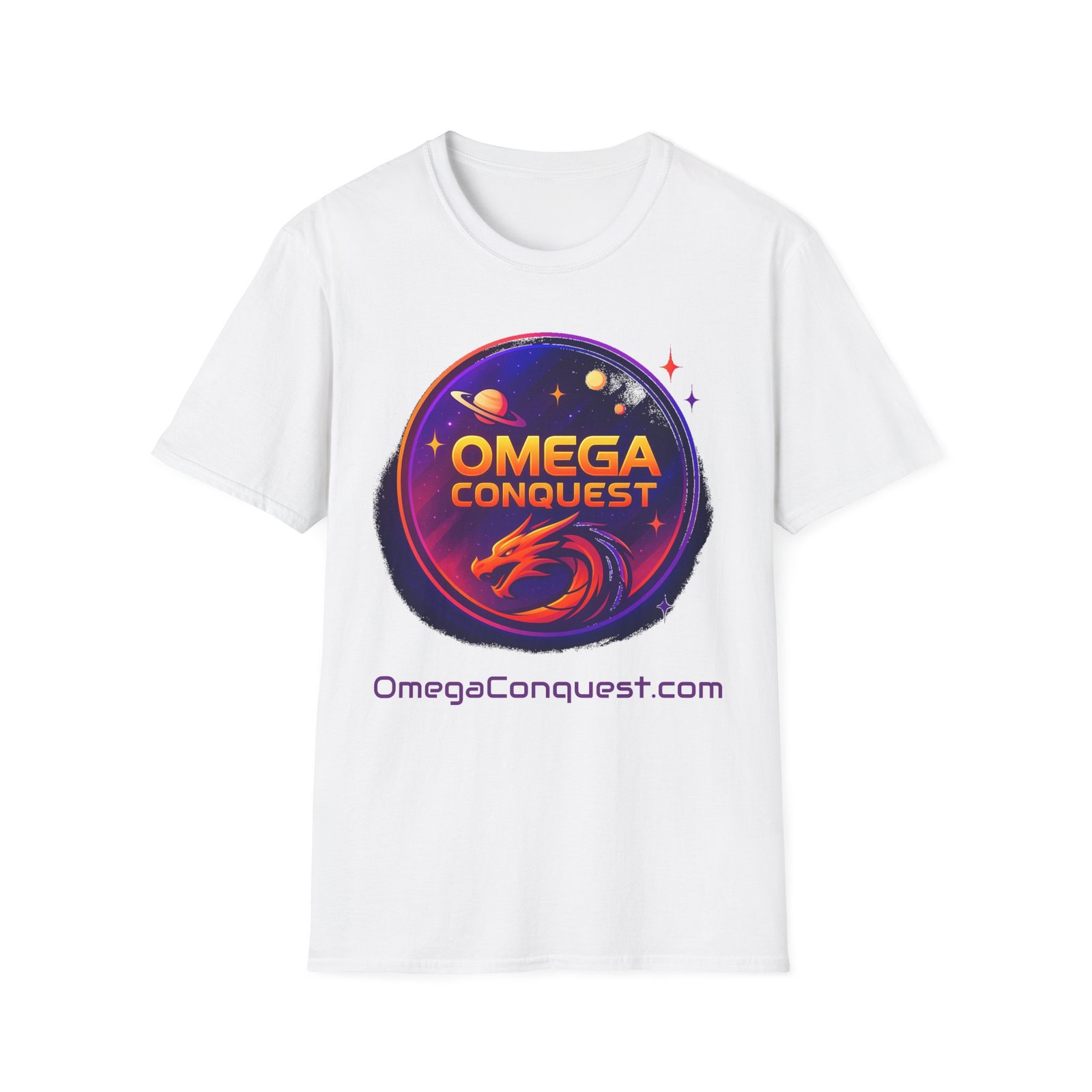 Omega Conquest Cosmic Dragon T-Shirt for Science Fiction Fan Merchandise - Image 6