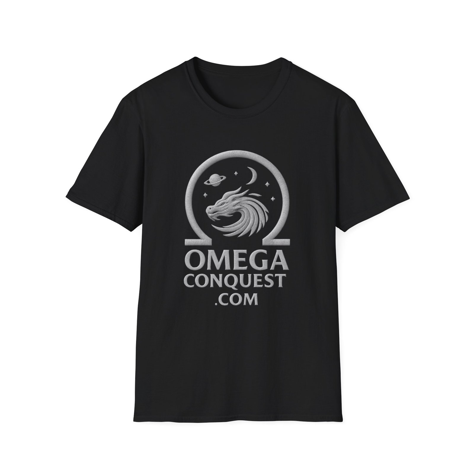 Omega Conquest - Minimalist Version Unisex Softstyle T-Shirt - Image 11