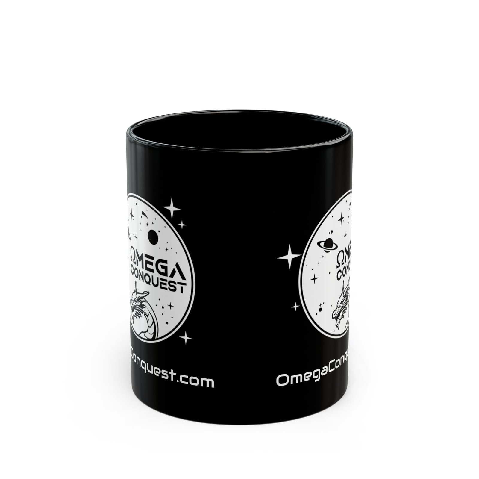 Omega Conquest Black Mug - 11oz - Image 2
