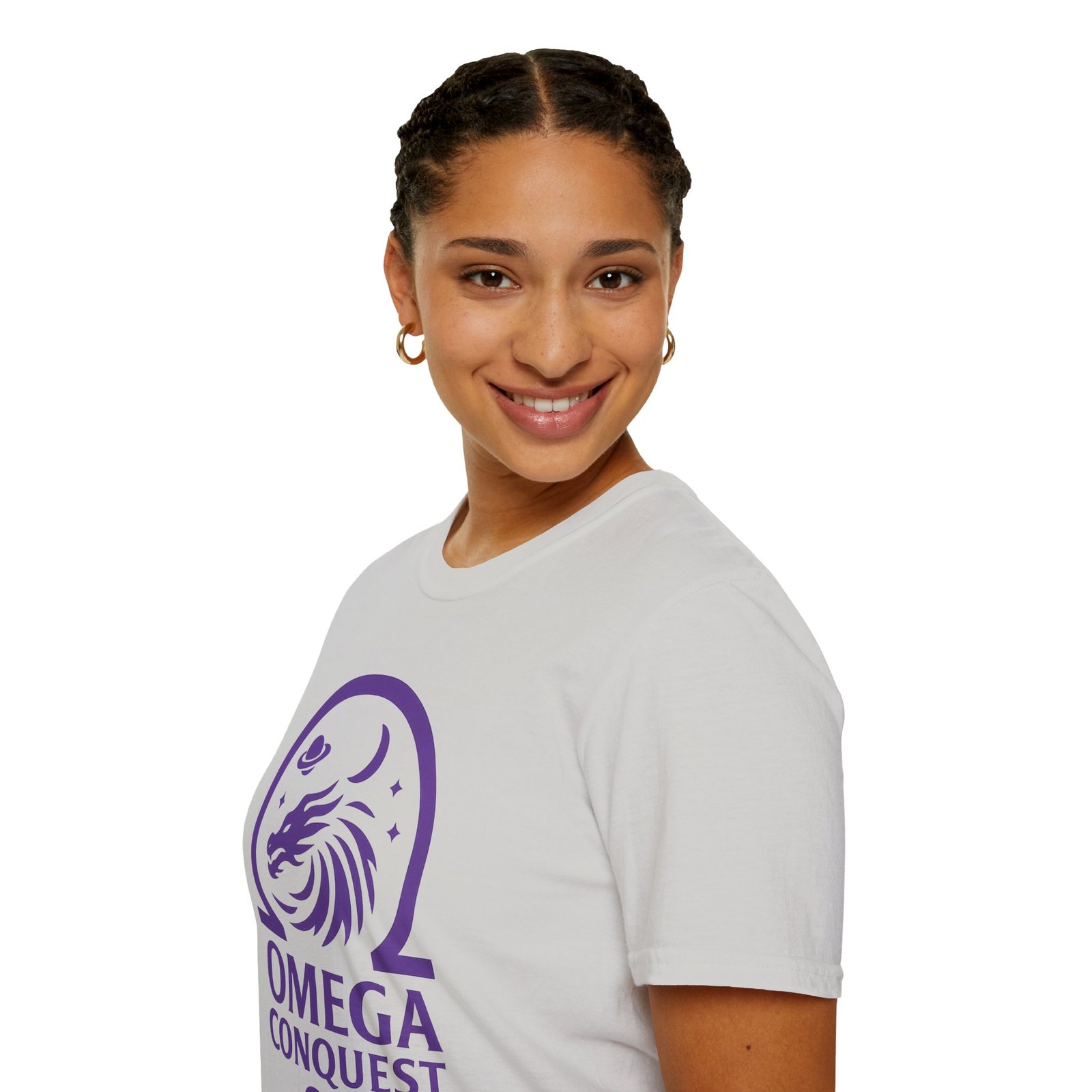 Omega Conquest - Minimalist Version Unisex Softstyle T-Shirt - Image 4