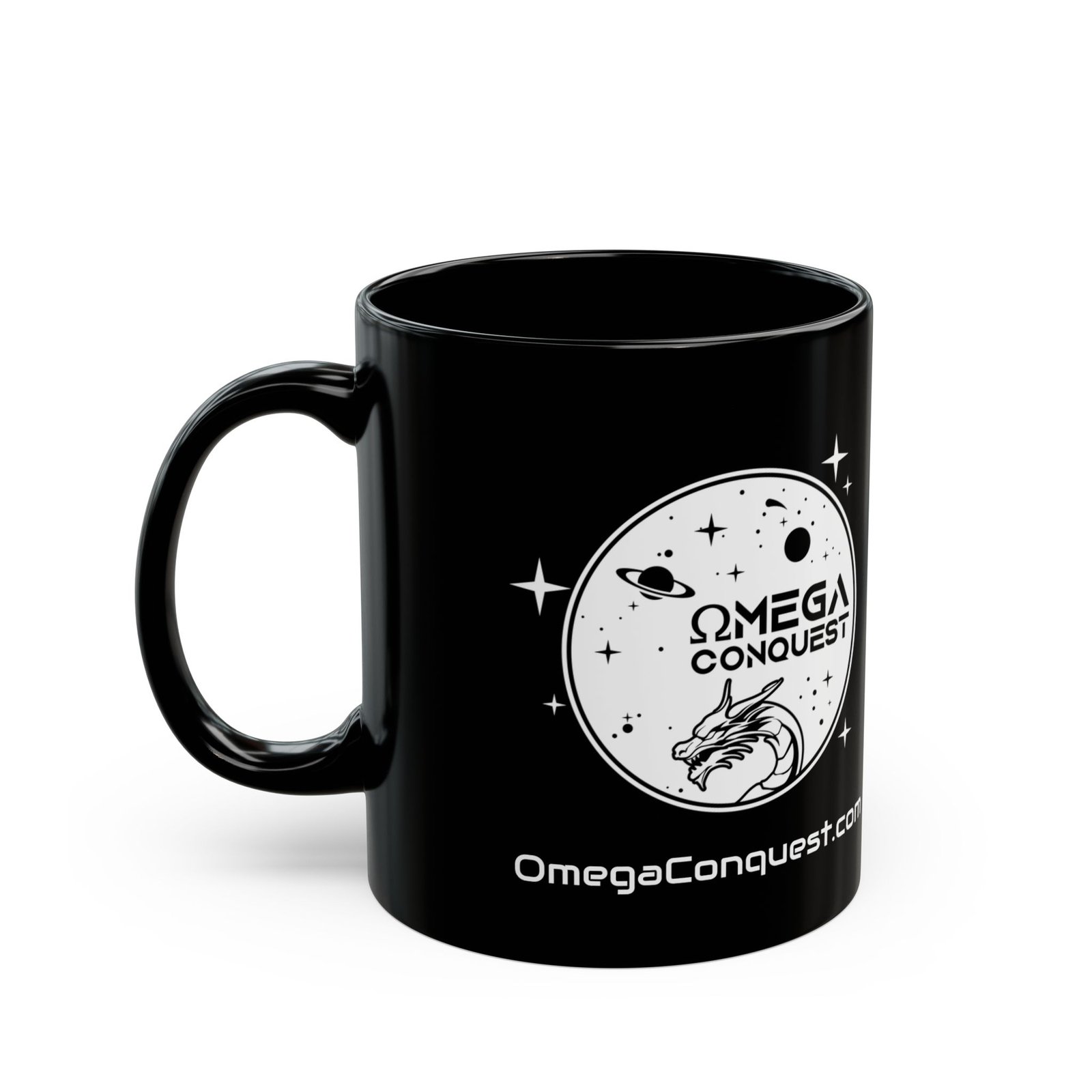 Omega Conquest Black Mug - 11oz