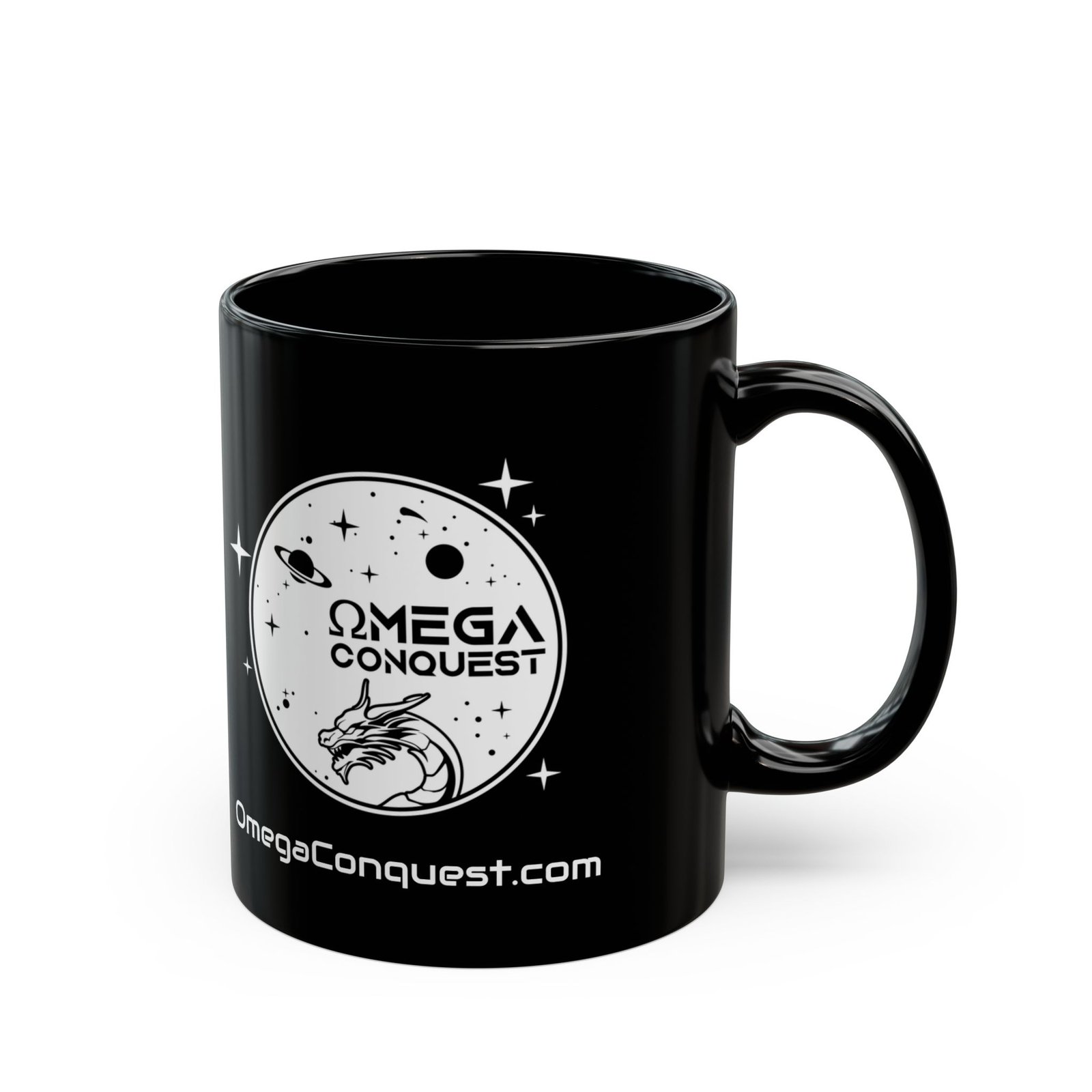 Omega Conquest Black Mug - 11oz - Image 3