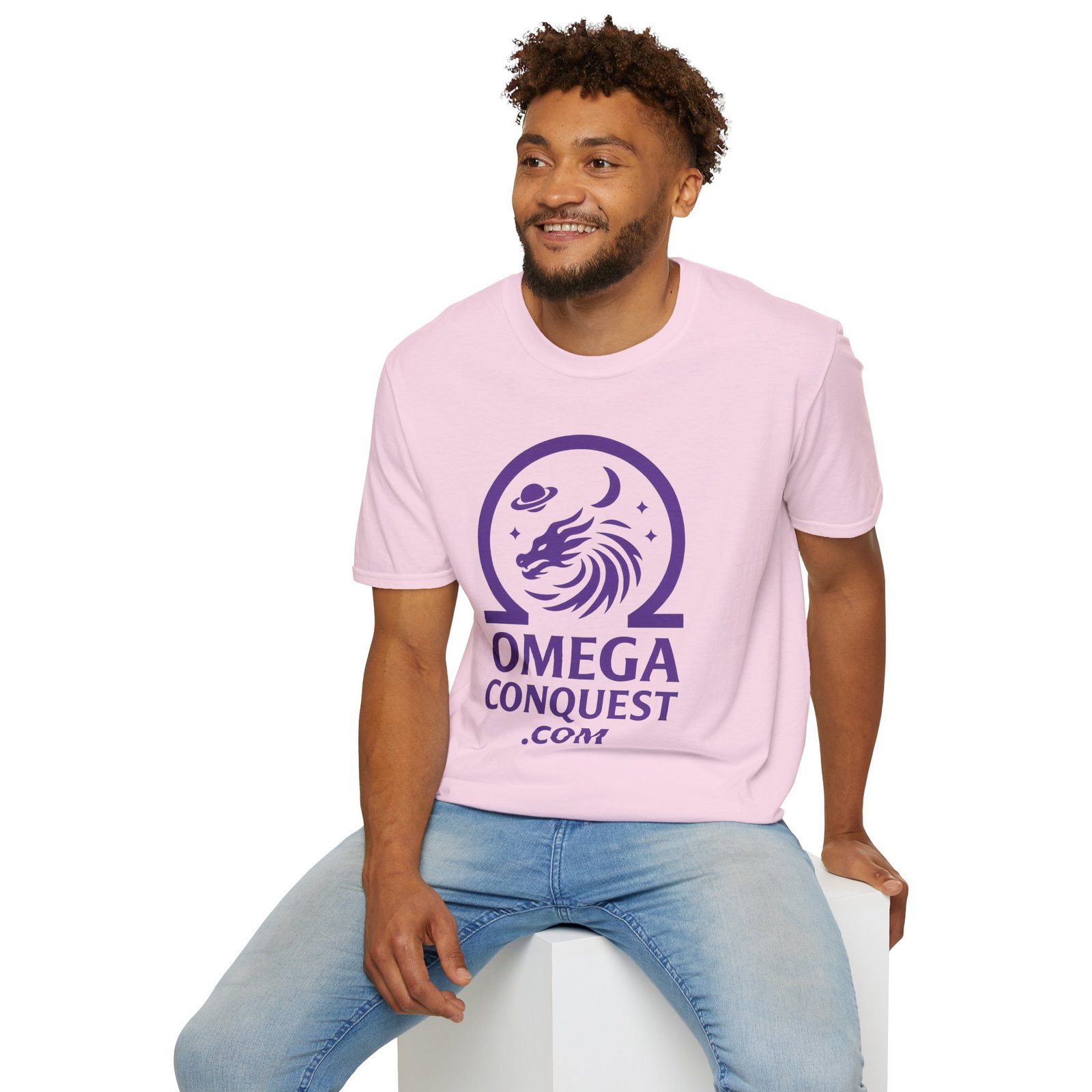 Omega Conquest - Minimalist Version Unisex Softstyle T-Shirt - Image 20