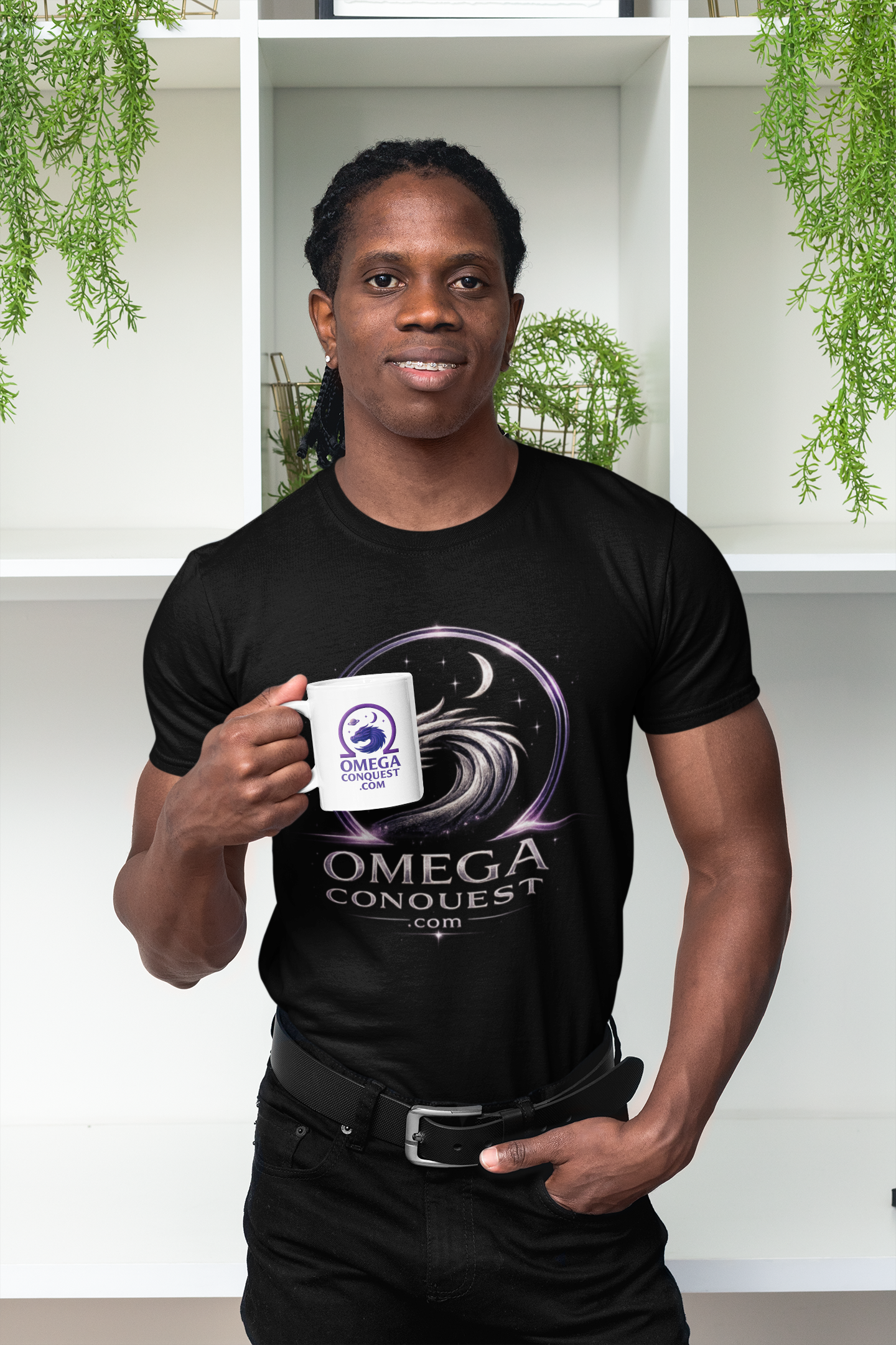 Omega Conquest Dragon Emblem Classic-Fit T-Shirt - Image 3